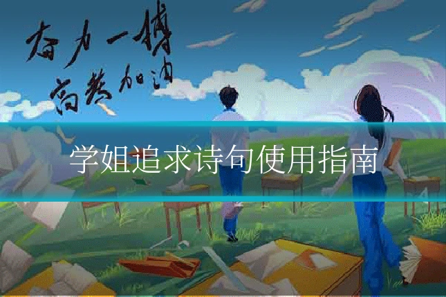 学姐追求诗句使用指南