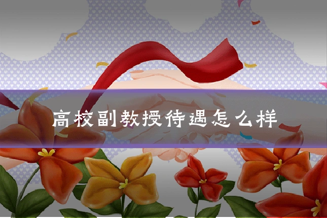 高校副教授待遇怎么样