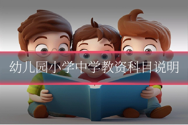 幼儿园小学中学教资科目说明