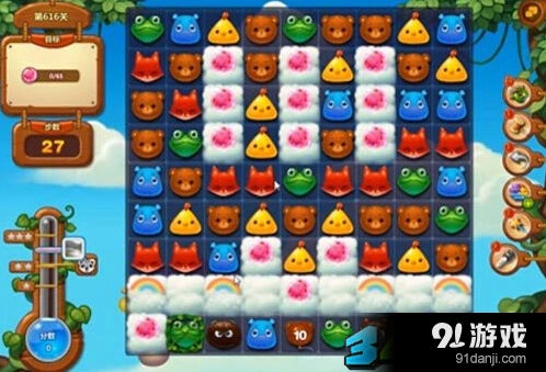 开心消消乐616关云朵宝石攻略