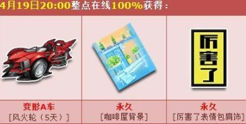 QQ飞车4月19日活动福利分享介绍