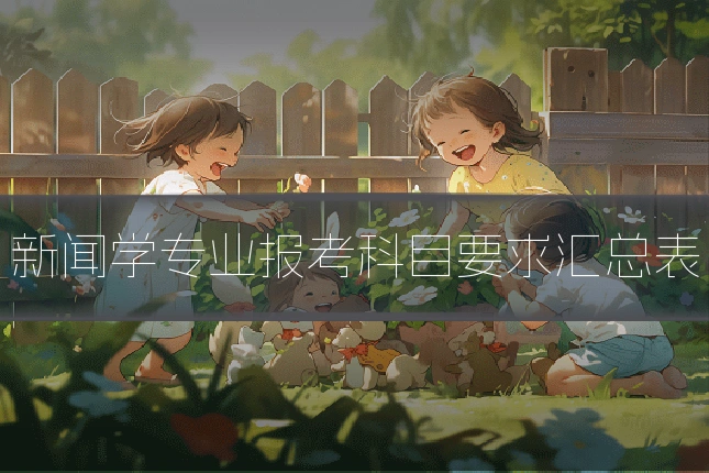 新闻学专业报考科目要求汇总表