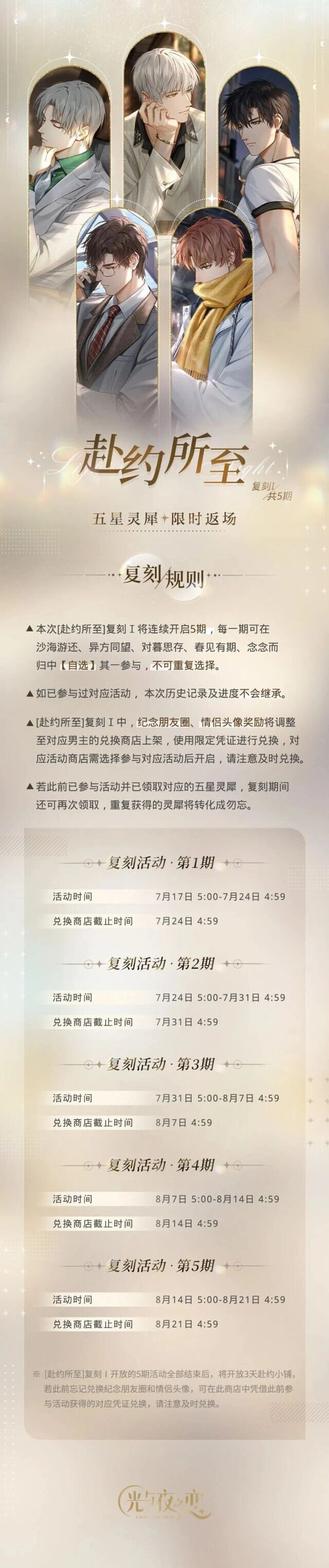 光与夜之恋赴约所至复刻Ⅰ活动攻略