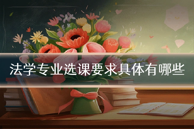 法学专业选课要求具体有哪些