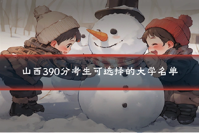 山西390分考生可选择的大学名单