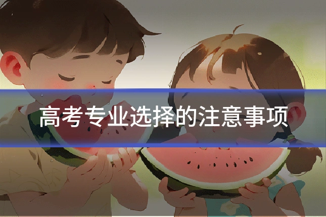高考专业选择的注意事项