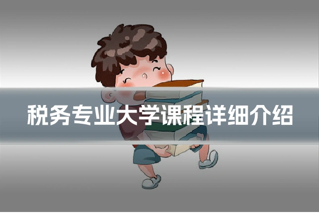 税务专业大学课程详细介绍