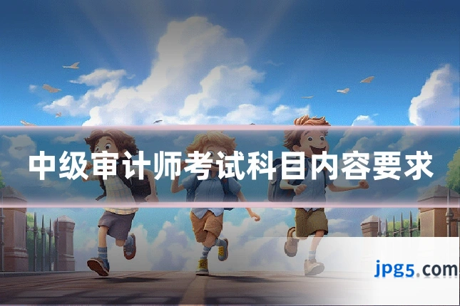 中级审计师考试科目内容要求