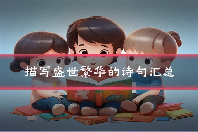 描写盛世繁华的诗句汇总