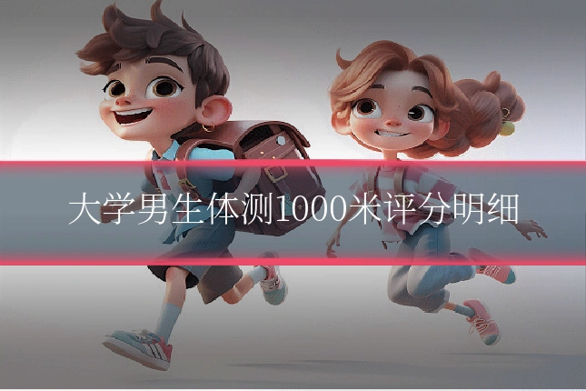 大学男生体测1000米评分明细