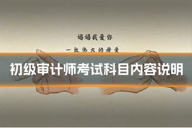 初级审计师考试科目内容说明