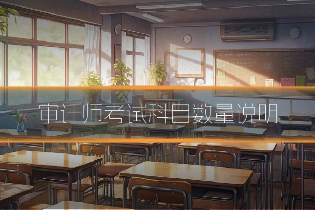 审计师考试科目数量说明