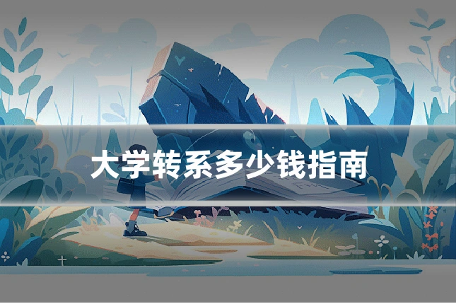 大学转系多少钱指南