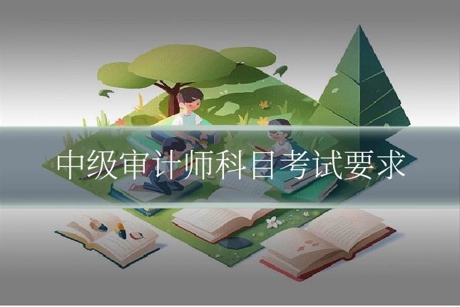 中级审计师科目考试要求