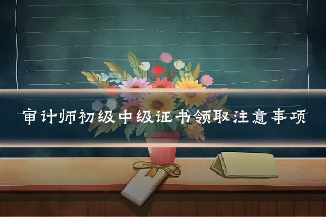 审计师初级中级证书领取注意事项