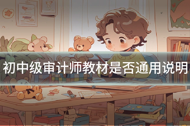 初中级审计师教材是否通用说明