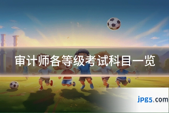审计师各等级考试科目一览