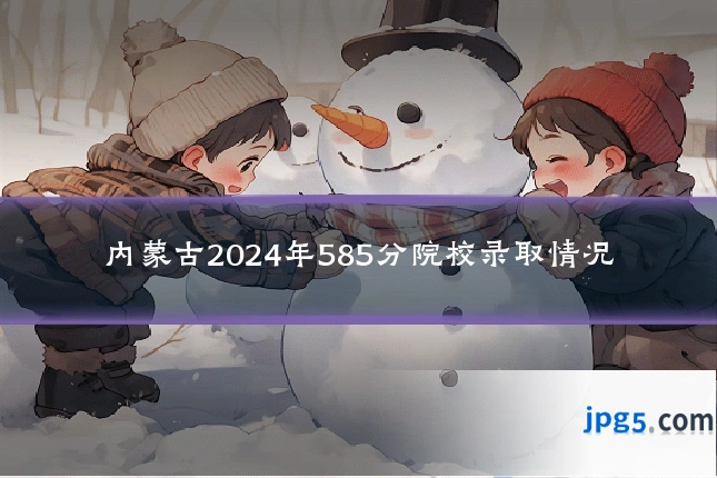 内蒙古2024年585分院校录取情况