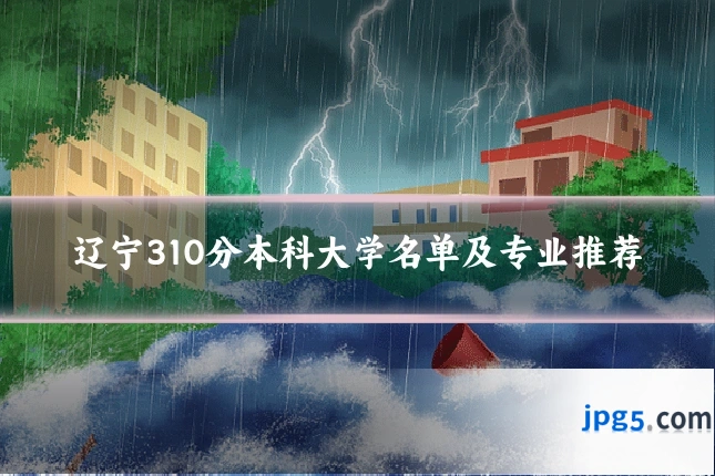 辽宁310分本科大学名单及专业推荐