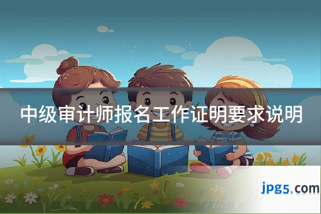 中级审计师报名工作证明要求说明