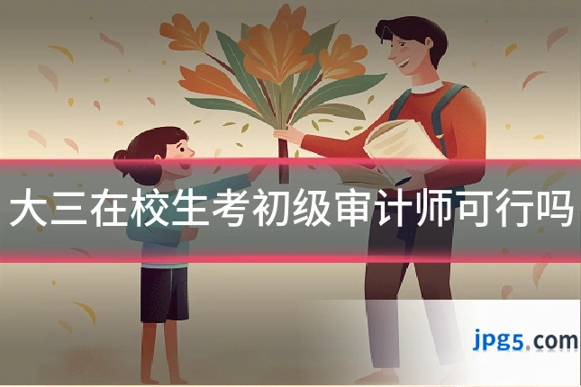 大三在校生考初级审计师可行吗