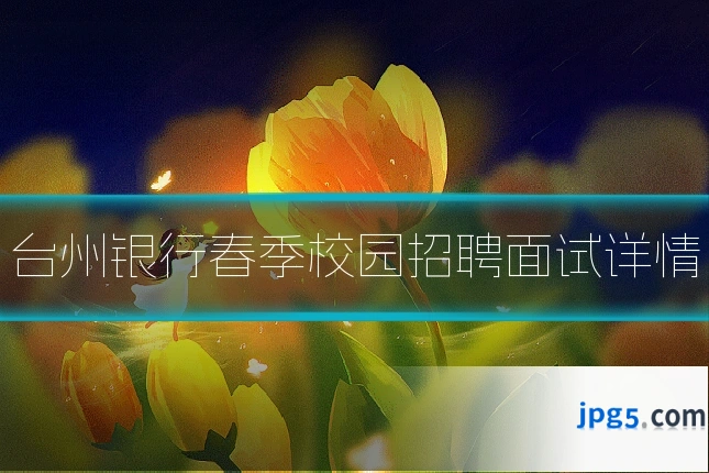 台州银行春季校园招聘面试详情