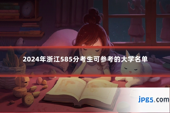 2024年浙江585分考生可参考的大学名单