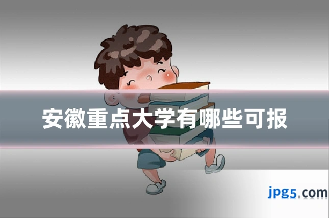 安徽重点大学有哪些可报