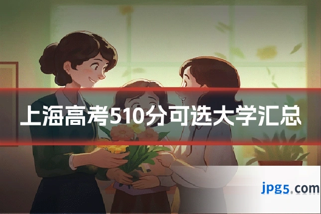 上海高考510分可选大学汇总