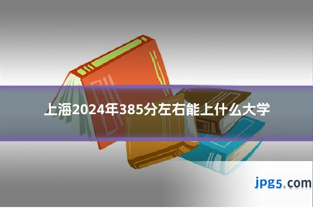 上海2024年385分左右能上什么大学