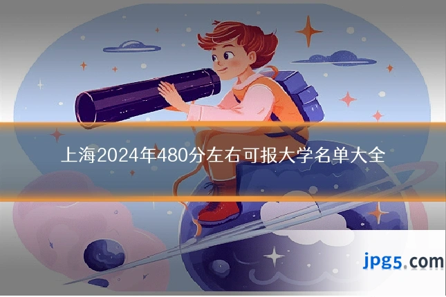 上海2024年480分左右可报大学名单大全