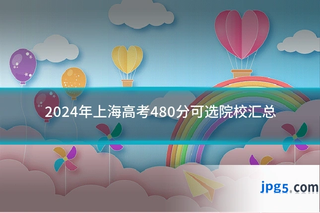 2024年上海高考480分可选院校汇总