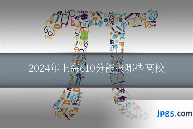2024年上海610分能报哪些高校