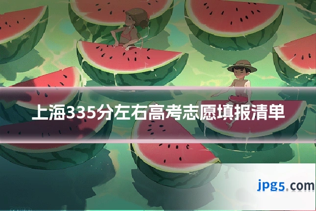 上海335分左右高考志愿填报清单