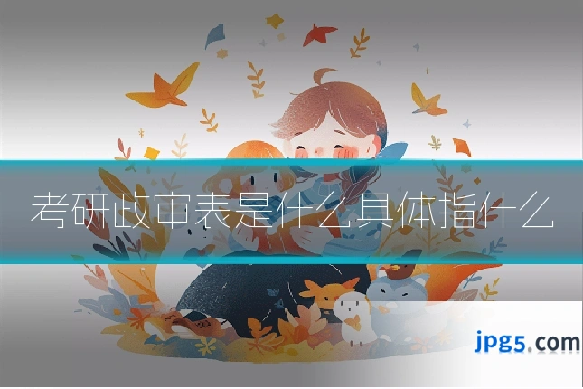 考研政审表是什么具体指什么