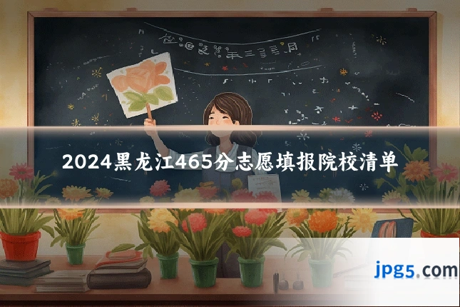 2024黑龙江465分志愿填报院校清单