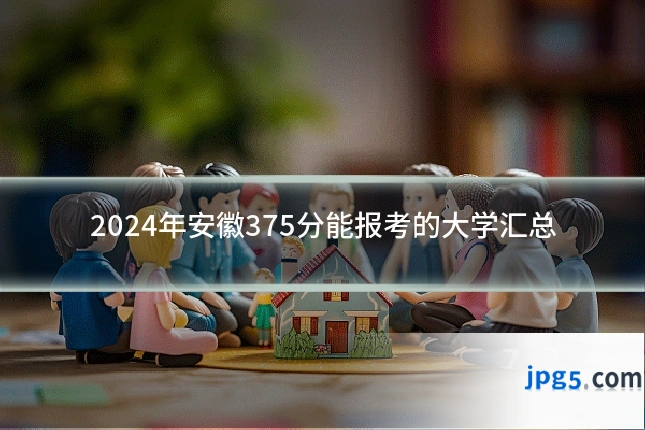 2024年安徽375分能报考的大学汇总