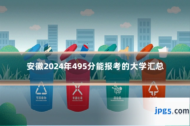 安徽2024年495分能报考的大学汇总