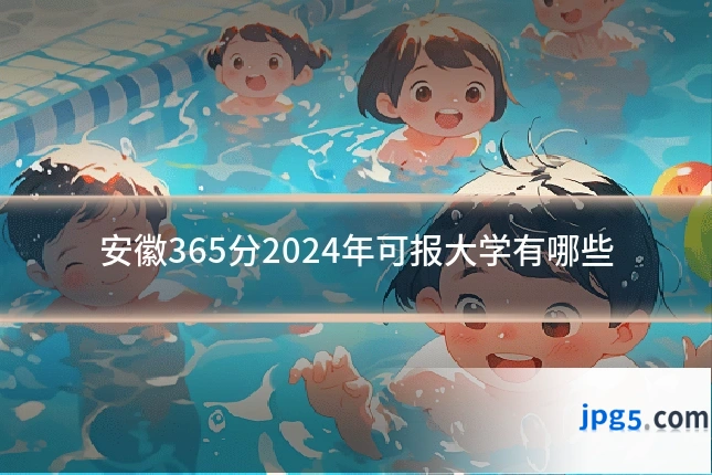 安徽365分2024年可报大学有哪些