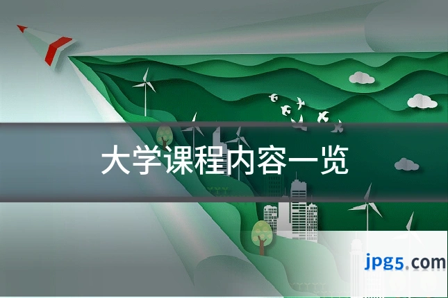 大学课程内容一览
