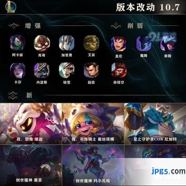 英雄联盟10.7版本更新维护时间 4月2日更新内容详情