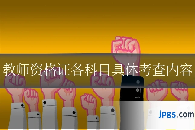 教师资格证各科目具体考查内容