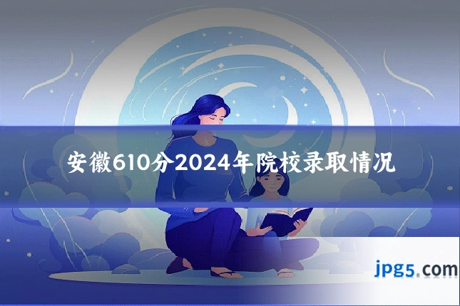 安徽610分2024年院校录取情况