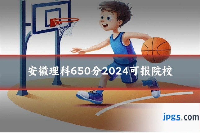 安徽理科650分2024可报院校