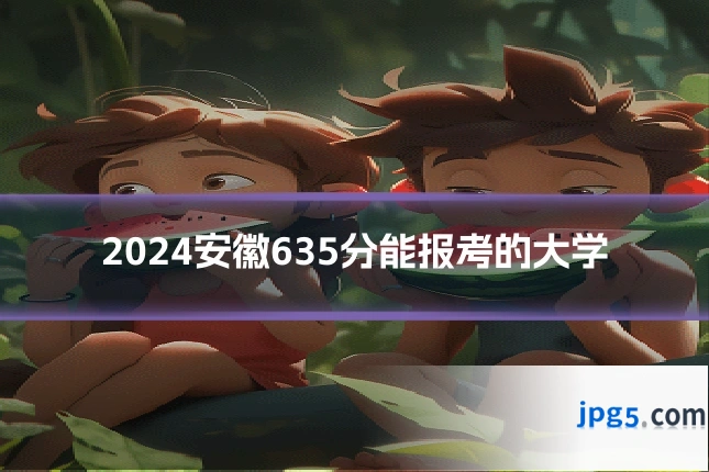 2024安徽635分能报考的大学