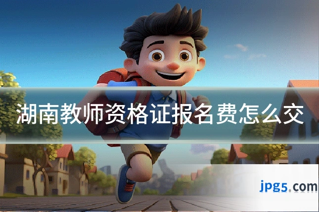 湖南教师资格证报名费怎么交