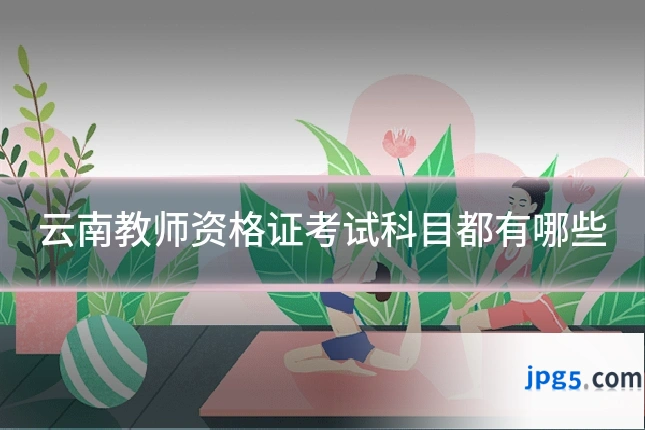 云南教师资格证考试科目都有哪些