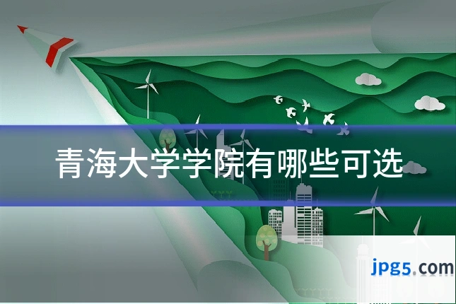 青海大学学院有哪些可选