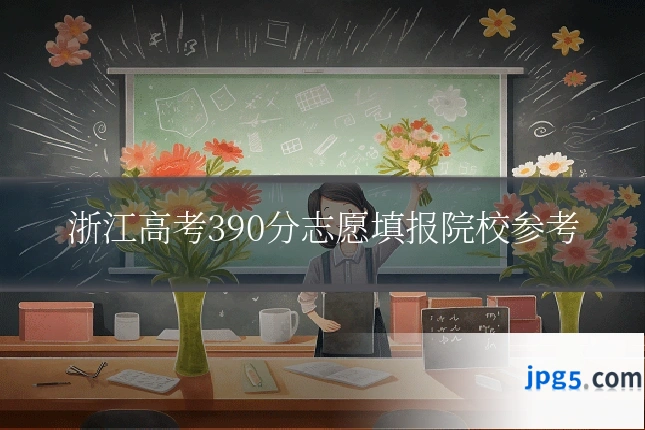浙江高考390分志愿填报院校参考