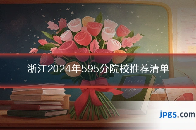 浙江2024年595分院校推荐清单